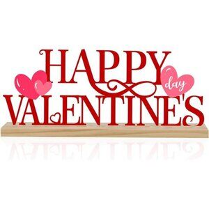 Metal Happy Valentine's Day Sign, Valentines Day Decorations for Home,